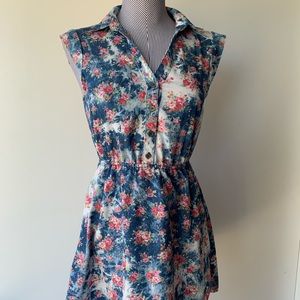 Floral Denim Dress